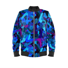Load image into Gallery viewer, Cock-n-Ballz Camo Curvy Cut Bomber - Blue