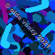 Load image into Gallery viewer, Cock-n-Ballz Camo Curvy Cut Bomber - Blue