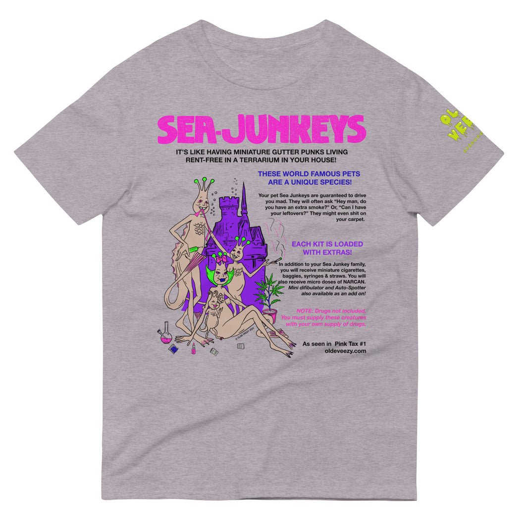 Sea Junkeys Boxy Cut Tee- Heathers