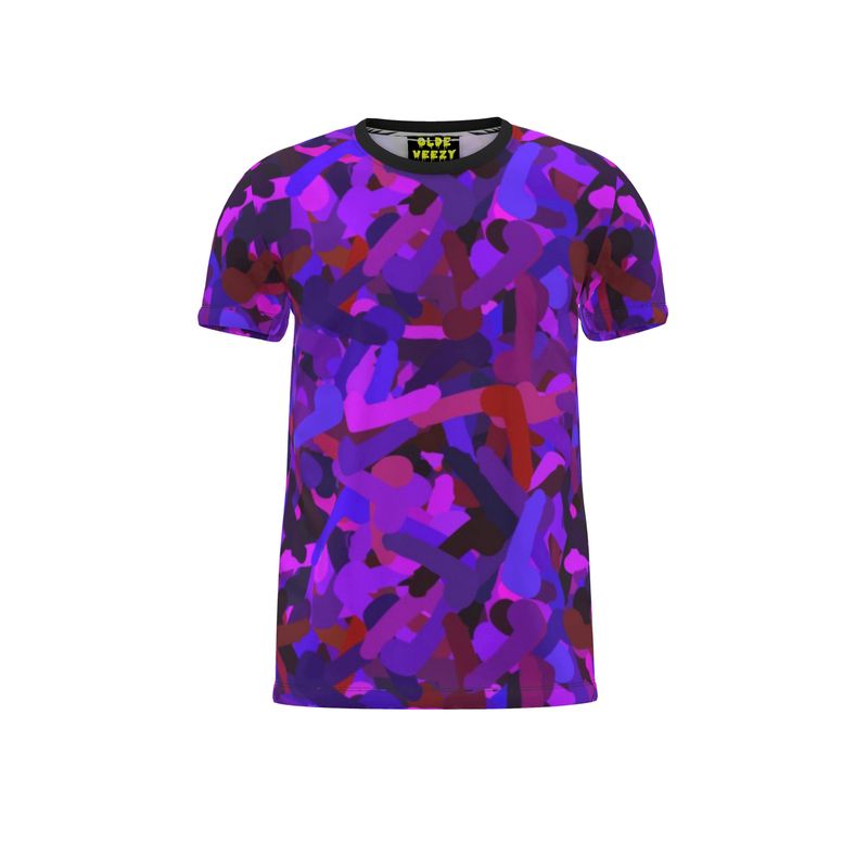 Cock n Ballz Purple Camo Boxy Cut Tee Olde Veezy s