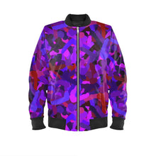Load image into Gallery viewer, Cock-n-Ballz Camo Boxy Cut Bomber- Purple
